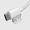  Kabel przewód w oplocie USB-C 60W 1.5m - szary - zdj. dodatkowe 6