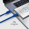  Kabel przewód w oplocie USB-C - USB-C 60W 1.5m - niebieski - zdj. dodatkowe 6