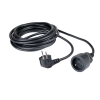 Przedłużacz elektryczny z uziemieniem 1 gniazdo 5m - czarny