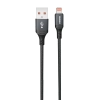 Kabel przewód USB-A - iPhone Lightning w oplocie 3A 30W 1.2m - czarny