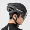  Kask rowerowy z szybką odpinanymi okularami z filtrem UV unisex - czarno brązowy - zdj. dodatkowe 2