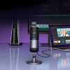  Mikrofon stojący na biurko USB-A RGB LED - srebrny - zdj. dodatkowe 1