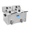  Frytownica elektryczna podwójna z kranami spustowymi termostat EGO 2x8L - zdj. dodatkowe 3