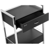  Wózek pomocnik kosmetyczny fryzjerski 2 szuflady 2 półki 62 x 38 x 86.5 cm czarny - zdj. dodatkowe 2