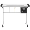  Biurko stół kreślarski szklany mobilny z szufladami do rysowania szkicowania 104x60 cm - zdj. dodatkowe 3