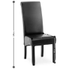  Krzesło tapicerowane do jadalni salonu EKOSKÓRA 2 szt. CZARNE - zdj. dodatkowe 5