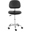  Krzesło robocze warsztatowe z oparciem CHROM do 120 kg 450-585 mm czarne - zdj. dodatkowe 4
