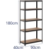  Regał magazynowy metalowy 5 półek 875 kg 90 x 40 x 180 cm szaroniebieski 2 szt. - zdj. dodatkowe 6