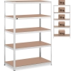 Regał magazynowy metalowy 5 półek 750 kg 120 x 60 x 180 cm szary