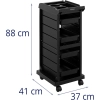  Wózek pomocnik fryzjerski do strzyżenia koloryzacji 4 szuflady półka 410 x 315 mm - zdj. dodatkowe 6