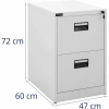  Szafka na akta dokumenty metalowa zamykana na klucz - 2 szuflady - zdj. dodatkowe 6