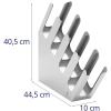  Stojak organizer na kubki i pokrywki do kawy na wynos stalowy - 4 przegródki - zdj. dodatkowe 5
