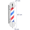  Słupek szyld fryzjerski barberski barber pole obrotowy podświetlany 38 cm - srebrny - zdj. dodatkowe 6