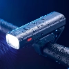  Lampka rowerowa przednia USB białe światło 4 tryby pracy czarna - zdj. dodatkowe 8