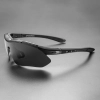  Okulary rowerowe przeciwsłoneczne polaryzacyjne z zestawem szkieł + nakładka korekcyjna czarny - zdj. dodatkowe 4