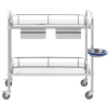  Wózek laboratoryjny zabiegowy kosmetyczny ze stali 2 szuflady 2 półki 85 x 54 x 28 cm - zdj. dodatkowe 1
