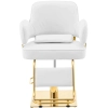  Fotel fryzjerski barberski kosmetyczny z podnóżkiem Physa OSSETT - biały ze złotem - zdj. dodatkowe 5