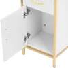  Szafka kosmetyczna fryzjerska 1 szafka 2 szuflady 30 x 35 x 80 cm - biało złota - zdj. dodatkowe 3