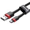  Wytrzymały elastyczny kabel przewód USB microUSB 1.5A 2M czarno-czerwony - zdj. dodatkowe 10