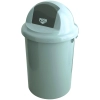 Pojemnik kosz na śmieci z uchylną klapką PUSH szary 90L