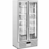 Lodówka chłodziarka barowa na napoje 2-drzwiowa przeszklona 458 l 295 W - srebrna - zdj. dodatkowe 1