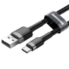  Wytrzymały kabel przewód w oplocie USB do USB-C QC3 0.5m - czarno-szary - zdj. dodatkowe 2