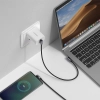  Kabel przewód kątowy z bocznym wtykiem USB-C na USB-C Quick Charge 1m - szary - zdj. dodatkowe 2