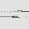  Kabel audio stereo przejścióka AUX 3.5mm Mini Jack - USB-C 120cm - czarny - zdj. dodatkowe 9