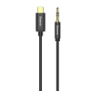  Kabel audio stereo przejścióka AUX 3.5mm Mini Jack - USB-C 120cm - czarny - zdj. dodatkowe 1