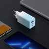  Szybka ładowarka sieciowa GaN 2x USB-C / USB 65W QC PD - niebieski - zdj. dodatkowe 10