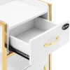  Szafka kosmetyczna fryzjerska 1 szafka 1 szuflada 38 x 32 x 82 cm - biało złota - zdj. dodatkowe 3