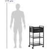  Wózek pomocnik kosmetyczny fryzjerski 1 szuflada 3 półki 47 x 33 x 84 cm - czarny - zdj. dodatkowe 2