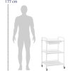 Wózek pomocnik kosmetyczny 1 szuflada 3 półki do 80 kg 54 x 38 x 90 cm - biały - zdj. dodatkowe 2