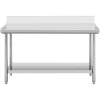  Stół blat roboczy stalowy nierdzewny przyścienny z rantem i półką 150x60cm - zdj. dodatkowe 5