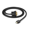  Kabel przewód przejściówka HDMI - DVI 4K 60Hz 30AWG 1m czarny - zdj. dodatkowe 1