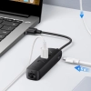  Adapter przejściówka rozdzielacz USB - Ethernet RJ45 3x USB czarny - zdj. dodatkowe 7