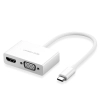 Przejściówka adapter konwerter video USB-C - HDMI VGA biały