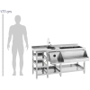  Stacja barmańska stół zlew barmański z myjką i pojemnikami na lód stal nierdzewna - zdj. dodatkowe 2