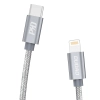  Wytrzymały kabel przewód do iPhone USB-C - Lightning Power Delivery 45W 1m szary - zdj. dodatkowe 1