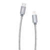  Wytrzymały kabel przewód do iPhone USB-C - Lightning Power Delivery 45W 1m szary - zdj. dodatkowe 2