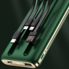  Powerbank 10000mAh K4Pro z wbudowanymi kablami wyświetlacz LED zielony - zdj. dodatkowe 1
