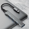  Adapter rozdzielacz HUB z gniazda USB-C na 4x USB czarny szary - zdj. dodatkowe 2