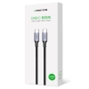  Kabel przewód USB-C Power Delivery 100W Quick Charge FCP 5A 3m szary - zdj. dodatkowe 4