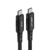  Kabel przewód w oplocie USB-C 100W 20V 5A 2m czarny - zdj. dodatkowe 1