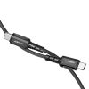  Kabel przewód w oplocie USB-C 60W 20V 3A 1.2m czarny - zdj. dodatkowe 2