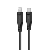 Kabel przewód do iPhone MFI USB-C - Lightning 30W 3A 1.2m czarny