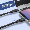  Kabel przewód USB-C do ładowania i transferu danych 3A 0.5m czarny - zdj. dodatkowe 6