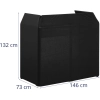  Parawan stanowisko stół DJ z osłoną składany 146 x 73 x132 cm - zdj. dodatkowe 7