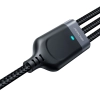  3w1 Kabel przewód USB Multi-Use Series do Lightning USB-C micro USB 30cm czarny - zdj. dodatkowe 1