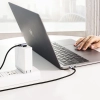  Kątowy kabel przewód USB-C Power Delivery 60W 20V 3A 2m czarno-szary - zdj. dodatkowe 6